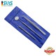 Basic Examination Set, Set of 4 Sounds /Mouth Mirror Handle / Tweezer