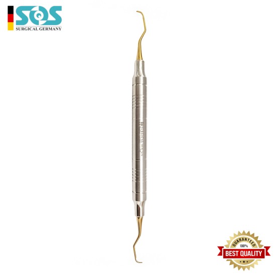 Gracey Küretten, Anatomischer Hohl Griff  Ø10mm mit Titan beschichtung, 175mm, Fig 1-2