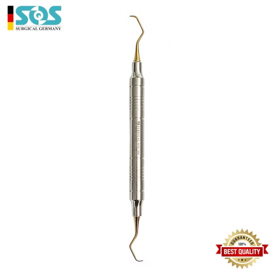 Gracey Küretten, Anatomischer Hohl Griff  Ø10mm mit Titan beschichtung, 175mm, Fig 7-8