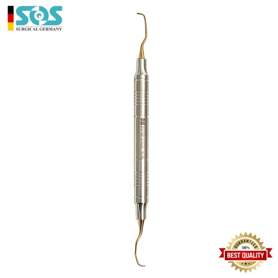 Gracey Küretten, Anatomischer Hohl Griff  Ø10mm mit Titan beschichtung, 175mm, Fig 15-16