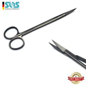 Kelly-Schere Schwarz beschichtet, Länge = 16 cm