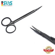 Gebogene Schere, Gebogen Schwarz beschichtet, Länge = 12 cm