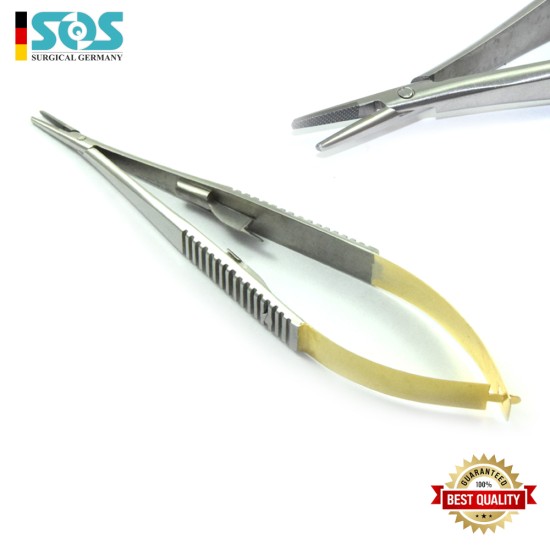 Micro Castroviejo Needle Holder, TC, Length = 14cm